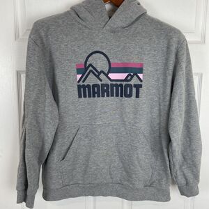 Marmot Mountain Works Hoodie Women's Large Gray Pullover Sweatshirt
